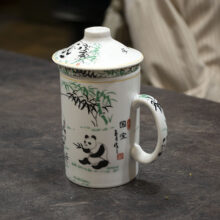 Кружка заварочная с ситом Панды 300 мл Керамика