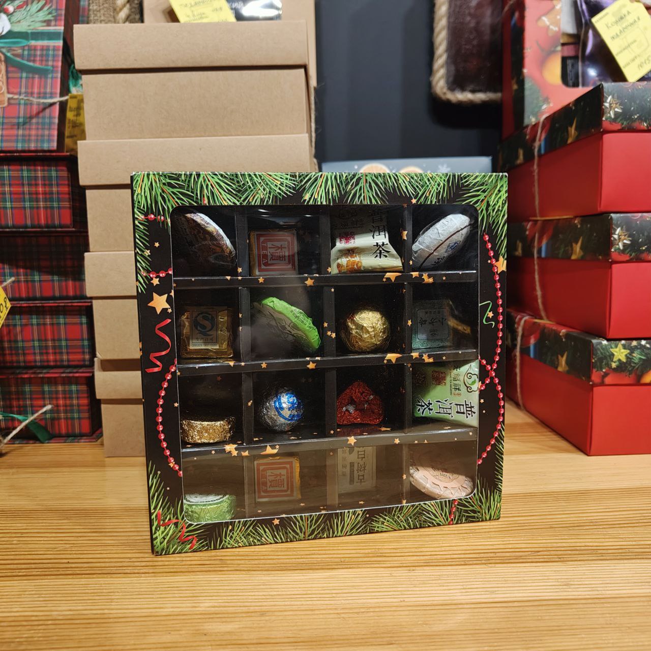 Подарочный набор миниточи 16 сортов китайского чая