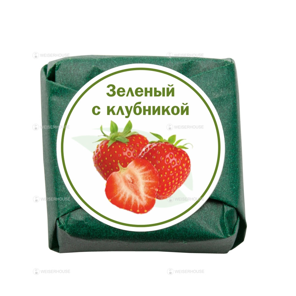 Зеленый с клубникой Кубик 5-7 г