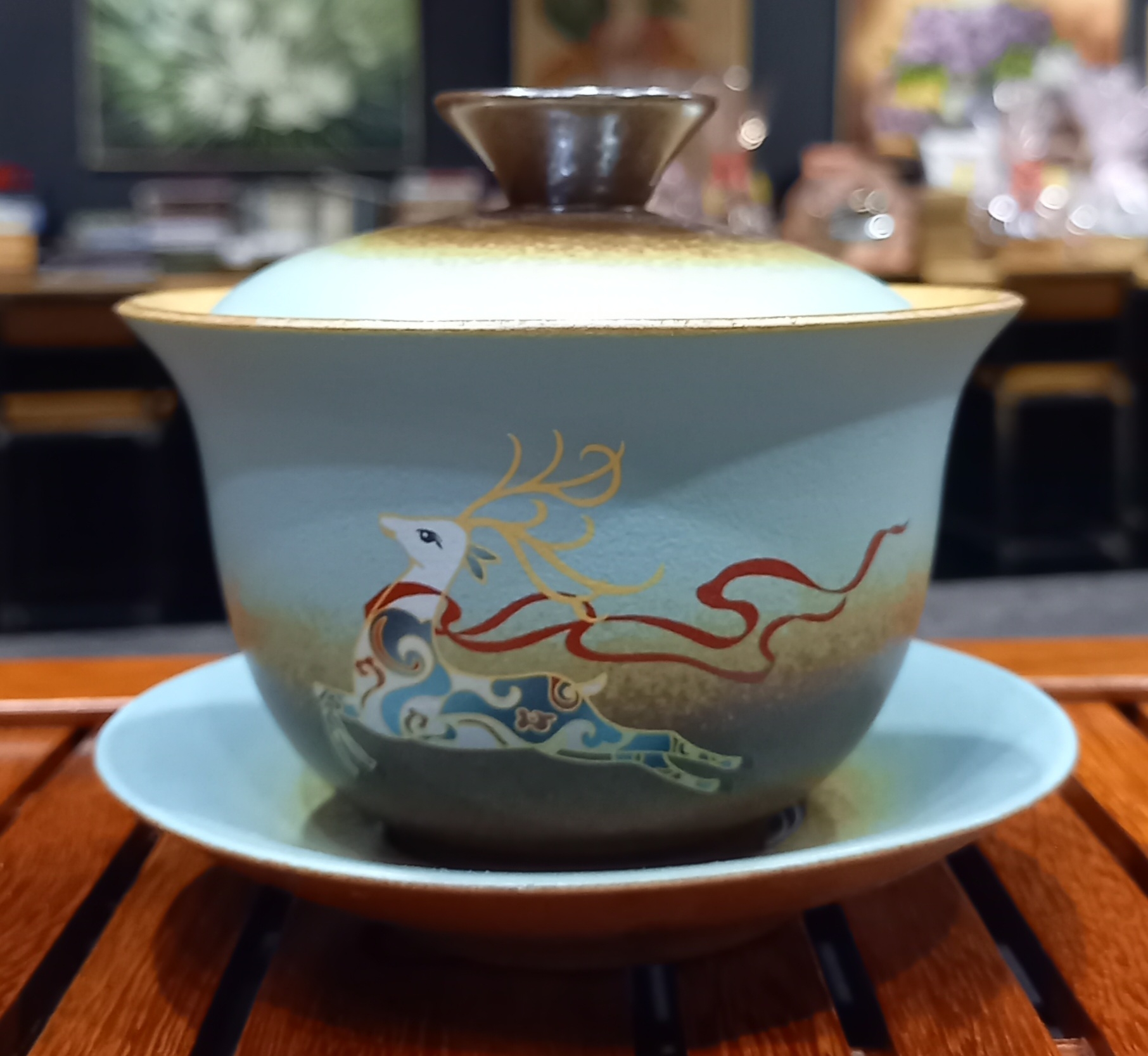 Гайвань Лесной олень Керамика Имит. обжига 180 мл.