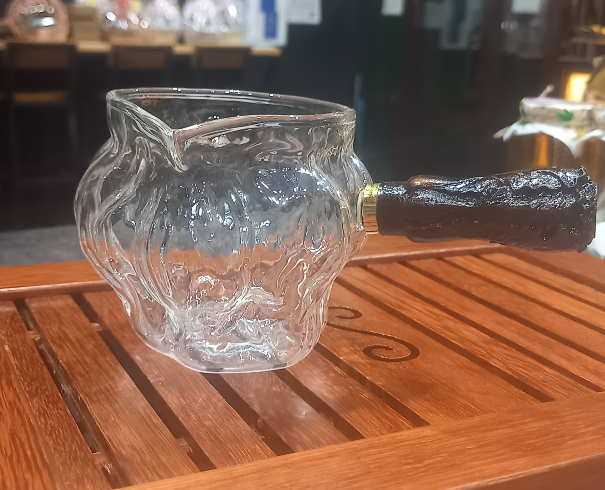 Чахай Пень Стекло 300 мл С деревянной ручкой