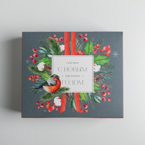 Коробка подарочная Игрушки новогодние 20*17*6