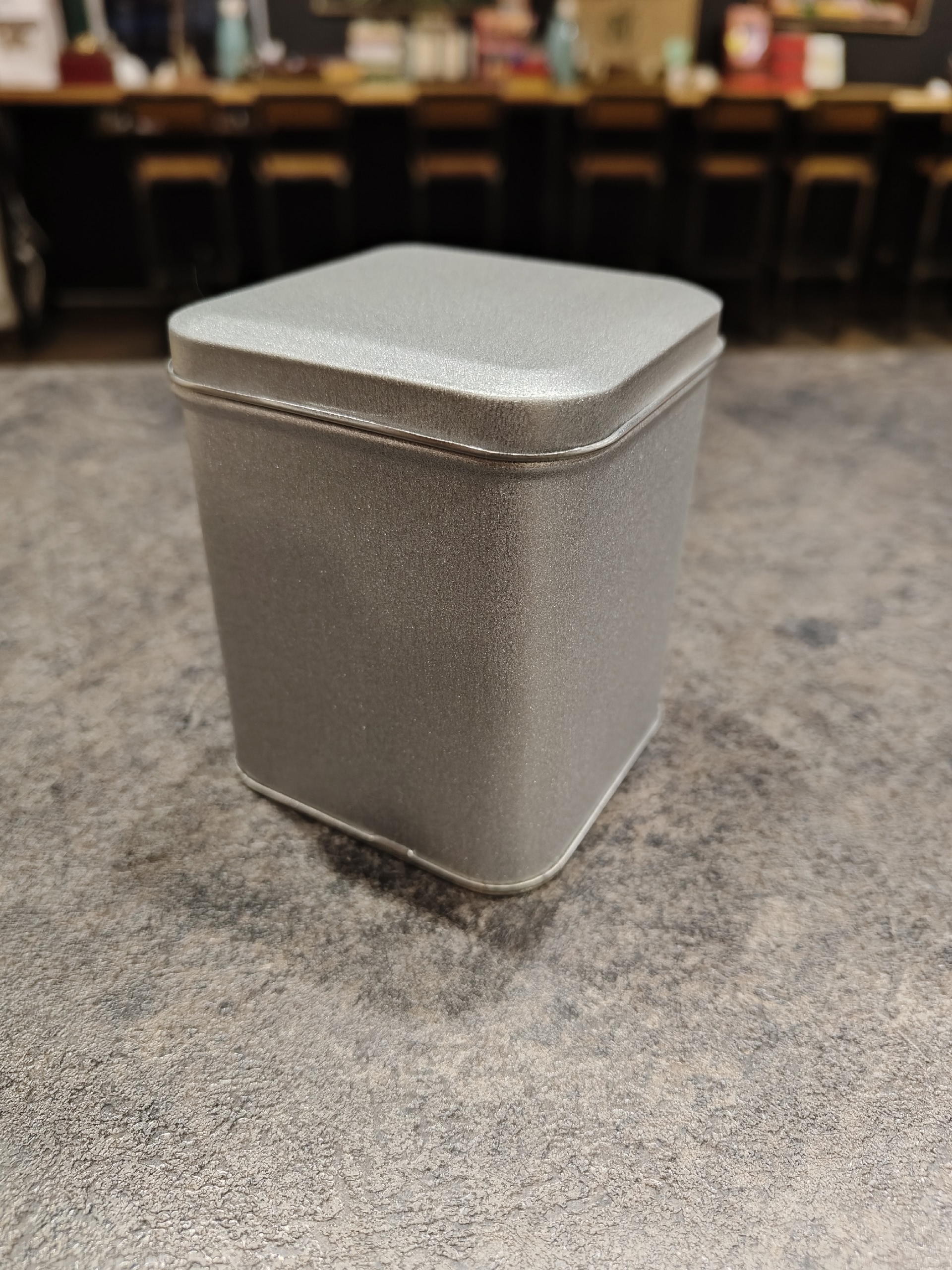 Банка жесть Серебряная матовая 90*76*76