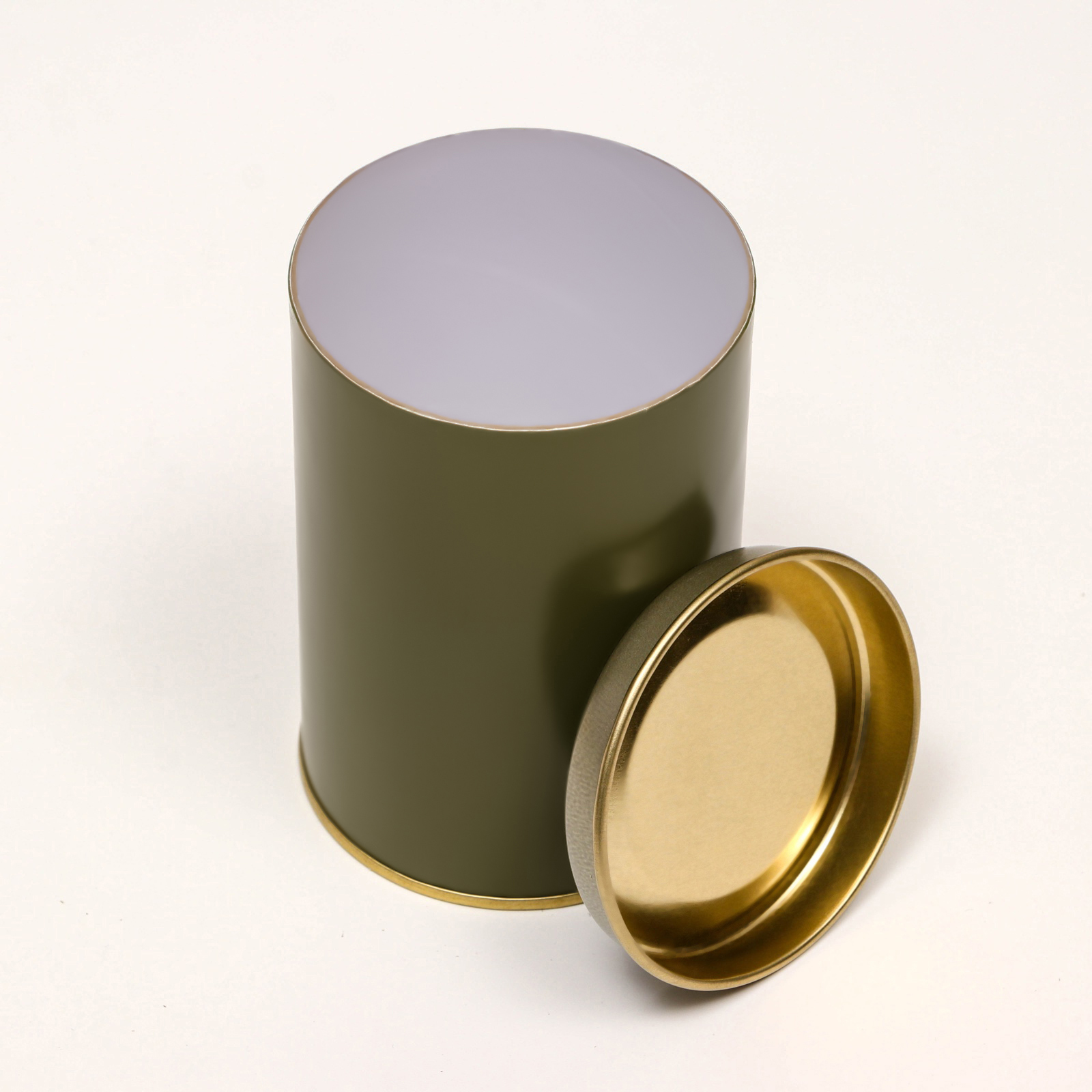 Банка Цилиндр цвет хаки 73×110 мм Картон